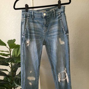 Guess Straight Legged Distressed Jeans